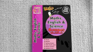 Preloved Maths English & Science Bumper Workbook Ages 9-11 Key Stage 2. Supports National Curriculum. Clauses Decimals Spelling strategies Solids liquids gases Mental calculation.