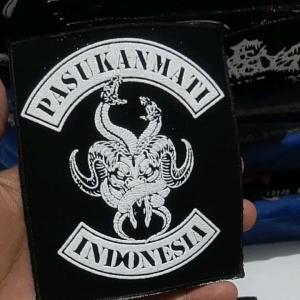 AKSESORIS PAKAIAN PATCH EMBLEM PASUKAN MATI UKURAN 11X9 CM