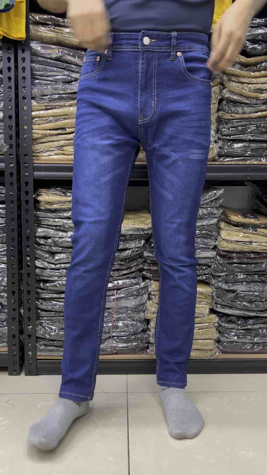 Men Denim Jeans Long Pants Pant Seluar Jean Seluar Panjang Lelaki Blue Black Light Dip Mp