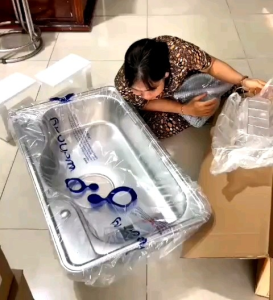 [ Nhập khẩu ] Bộ chậu rửa chén 1 hộc inox 304 nguyên khối Wonang nhập khẩu Hàn Quốc