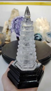 Natural High Grade White Quartz Crystal Temple Ornament WCT05 #WhiteCrystal #CrystalQuartz #homedecor #Lifestyle #Furniture #Naturalcrystal