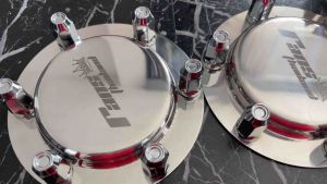 1 คู่ ฝาครอบเพลาลอยเงา ฝาดูมล้อ น็อตหมวก, 12ตัว ฝรั่งสมาธิ