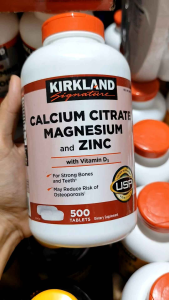 Canxi Zinc Kirkland 500 viên uống bổ xung Calcium Citrate Magnesium and kẽm