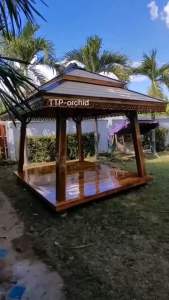 สำรวจวิธีการผ่าตัดกระเป๋าที่ดีด้วย ศาลาไม้สักทองขนาดพื้น 2.5 × 3 เมตรพื้นต่ำ 10 เซนติเมตร