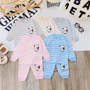 Bộ Dài Tay Nỉ Cúc Giữa Cho Bé Trai/Bé Gái Hàng Đẹp