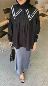 Arsy Blouse Layer Renda Pololinen Jumbo Size M L XL XXL- Atasan Wanita Polos Casua