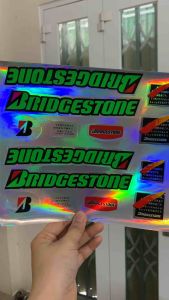 Bộ tem dán xe đạp Bridgestone chữ màu xanh hàng nhập Thái Lan chất lượng cao dành trang trí riêng cho dòng xe này tem màu sắc cực đẹp và bền giá bán cực tốt bán lẻ như bán sỉ