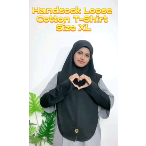 [ 60kg - 79kg ] Size XL Handsock Loose  Cotton  Tshirt  / Handsock Umrah Muslimah / Handsock Cotton Sukan dan Hiking
