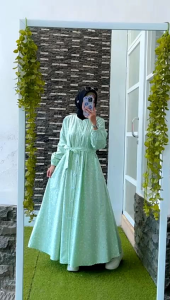 Dress Muslim Juis Bahan Katun Kajeb LD 105cm PJ 138cm ( Bisa COD )