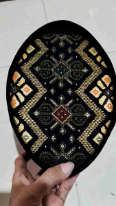 PECI SONGKOK KAIN BATIK SONGKET HITAM