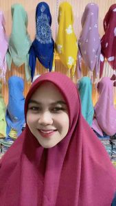 Hijab Pesta Segi Empat Potton Payet Bunga Tassel Super Mewah
