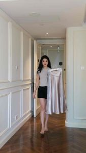 Chân váy lụa MOLLYNISTA lưng cao 2 lớp cao cấp (Tặng kèm dây belt) đuôi cá thanh lịch tôn dáng