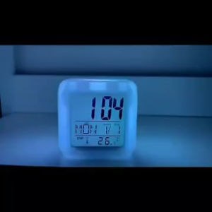 Ready Stock my Mini Square Digital LED clock color change Digital alarm clock