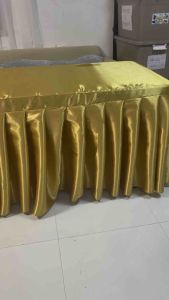 Rectangular Table Skirting | Soft Satin Fabric Long Time Use Table Skirting