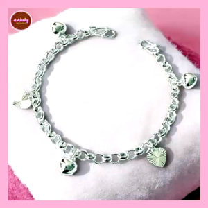 🌈AAbaby Galleries AA438 Original Baby S990 Silver Anklet Bracelet Love Rantai Kaki/Gelang Bayi