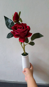 Bunga meja bunga meja lebaran maear bludru artificial berikut pot