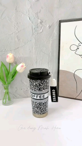 Ly Cốc Giữ Nhiệt Họa tiết Vintage 500ml Inox 316( Loại 1 Có đế cao su)