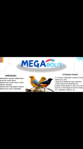 Vitamin Burung penggacor burung mengatasi burung macet bunyi Megabolis 15ml