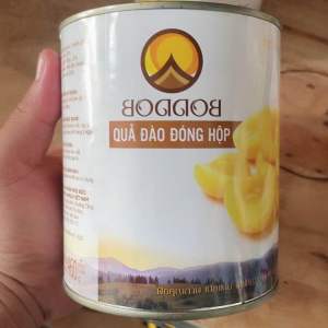 Đào ngâm nước đường Boddob (lon 820g)
