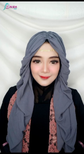 Pastan Nabila Two Tone Zaura Hijab Kerudung Instan Hijab Wanita Muslim cantik