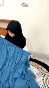 Sprei Kaos Confetti Karet Keliling + Sarung Bantal Guling Katun Motif Jannet