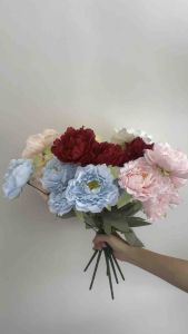 [5 Cabang] Peony Artificial Jumbo Premium Bunga Palsu Dekorasi