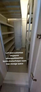 Loft bed customize with shelf /helper loft bed /bomb shelter bed /unity room/smaller room/helper room