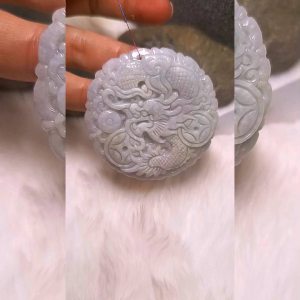 Myanmar jade bracelet 缅甸A翡翠 purple jade 紫 龙牌 49.8mm