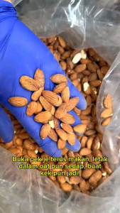 Almond Premium Sedap Segar Rangup Harga borong Packing Ziplock 💯 Original tak masuk angin Kacang Almond Nuts Fresh Snek