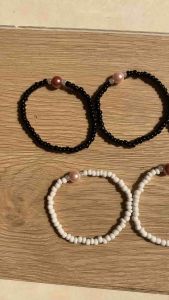 Gelang Manik Mutiara Sintetis Premium / Pearl Strech Bracelets / Gelang Couple Persahabatan Cute Simple / Gelang Handmade ByMizza.id