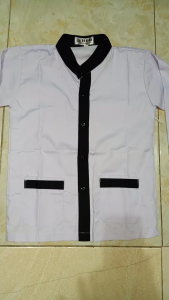 Baju Sekolah SD MI Madrasah Putih Strip Hitam & Baju MI Putih Strip Hijau