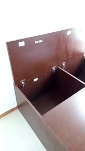 Window bay storage bed frame customize Singapore for condo super single bed frame
