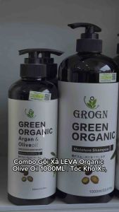 Combo Gội Xả LEVA Organic Olive Oil 1000ML | Tóc Khô Xơ Uốn Nhuộm Dễ Vào Nếp