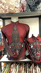 KEMEJA BATIK COUPLE AYAH DAN ANAK BAHAN KATUN SOLO PREMIUM 40S