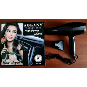 SOKANY PROFESSIONAL HIgh power 2200W professional hair dryer 2speed and 2 heating with concentrator hang loop power 220-240V 50/60hz 2200W