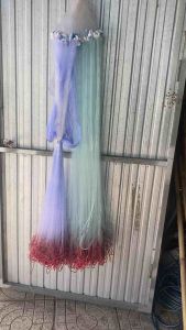 Lưới bắt cá 3 màn viền đỏ giăng nước chãy Cao 15 mesh Dài 90/100m và 45/50m Fishing
