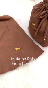 Mukena French 3in1 Bahan Matt Cay Crinkle Buatan Raisa