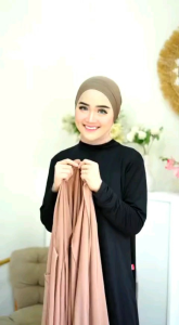 Cardigan Set Pashmina Instant 2in1 Bahan Jersey Super Ukuran Jumbo