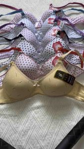 ชุดชั้นในเด็กไร้โครง ฟองน้ำบางทรงเล็ก เต้าจะเล็กกว่าปกติสำหรับ10-13ปีไวกำลังโตน้องน้องที่ไม่อ้วน