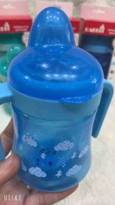 Bình  uống nước cho bé - cốc uống nước núm Silicon  mềm có tay cầm  Rabbit  Made in Thailand 250ml