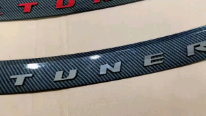 Hood Molding Fortuner 2016-2025: Kap Mesin Carbon Emboss & Aksesoris Mobil Chrome
