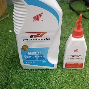 GENUINE HONDA ENGINE OIL for SCOOTER FULLY SYNTHETIC(1L)& GEAR OIL SET