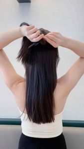 Trâm cài tóc thân trúc hình cánh quạt tua rua trâm búi tóc mài xám cho nữ phong cách cổ trang Trung Quốc