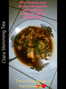 Teh pelangsing diet & detox ampuh Clara Slimming Tea