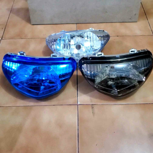 REFLEKTOR HEADLAMP LAMPU DEPAN MIO SPORTY 2004 2005 2006 2007 SMOKE BIRU BENING