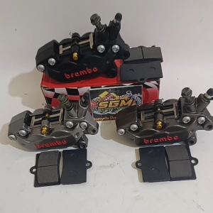 KALIPER BIGPOT BRCMBO 4PISTON 4P AXIAL KANAN BABET UNIVERSAL ( FREE KAMPAS CADANGAN )