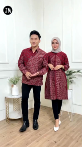 Batik Couple Baju Batik Couple Modern Atasan Tunik dan Kemeja lengan Panjang size M L XL XXL XXXL