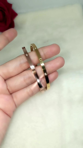 Gelang Bangle Titanium Oval Anti Luntur Terbaru