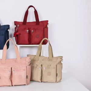 Multi Pockets Shoulder Bag for Ladies With sling strap Monkey keychain Tote Bag for Women