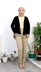 Cardigan/Outerwear Wanita Tangan Panjang - Bahan Rayon Spandex